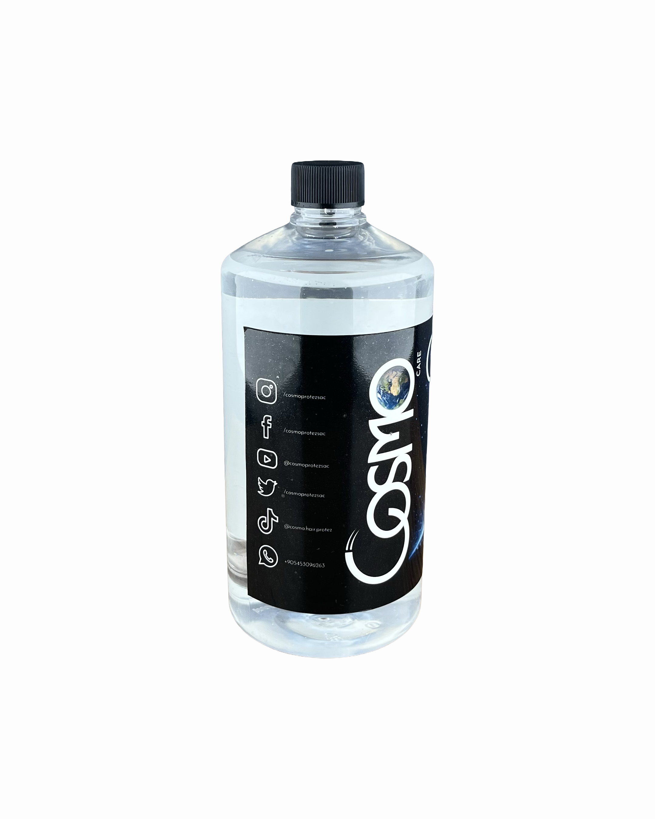 Cosmo protez saç temizleyici solüsyon, yapıştırıcı kalıntılarını güvenle temizleyen profesyonel bakım ürünü